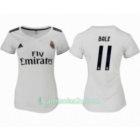 Camisolas de Futebol Real Madrid BALE 11 Mulher Equipamento Principal 2018/19 Manga Curta